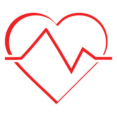 Life line icon vector. Heartbeat line icon. Medetsina sign. Cardiogram line icon, sign. Heart pulse silhouette, icon, symbol.