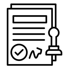 Fototapeta premium Permission Icon