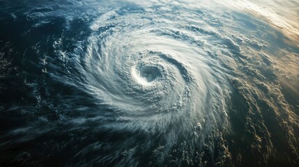 Typhoon cyclone top view