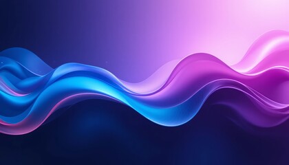 Abstract Purple and Blue Waves 