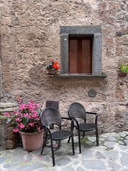 Two chairs are placed side by side.