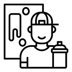 Obraz premium Street Artist Icon