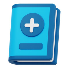 add book 3d icon isolated on the transparent background
