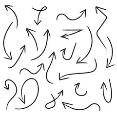 Arrow set hand made arrows vector illustration 