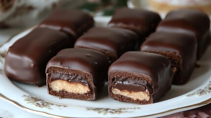 Delicious Chocolate Covered Marzipan Squares