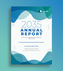 modern cover annual report template design