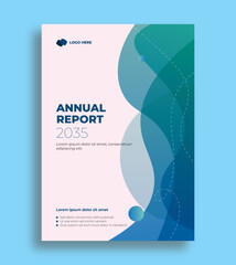 modern cover annual report template design