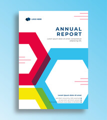 modern cover annual report template design