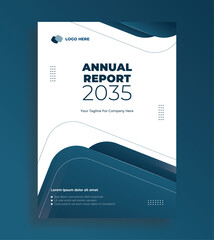 modern cover annual report template design
