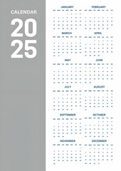 Chic and Simple 2025 Yearly Calendar

