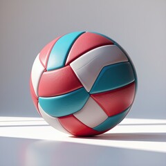 Naklejka premium colorful illustration of a volley ball isolated white background