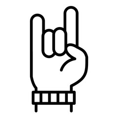 Rock and Roll Sign Icon