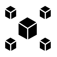 3D Box glyph icon