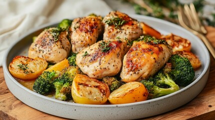 Theriaki chicken with broccoli, healthy meal prep, 16:9