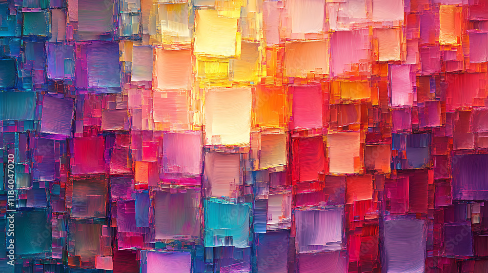 Poster abstract cubed colorful background