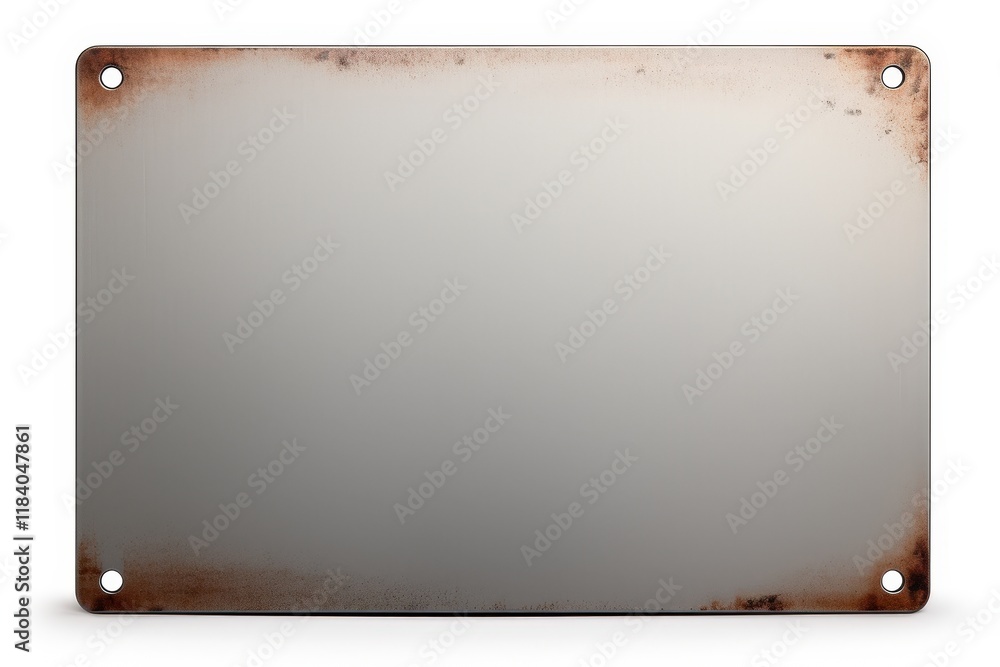 Poster blank metal signboard with rustic edges suitable for customization in various designs and color choi