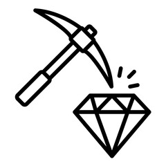 Diamond Pickaxe Icon