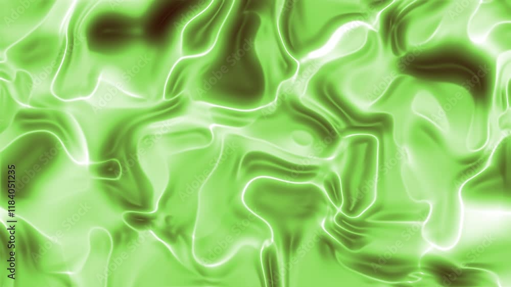 Poster abstract green flowing patterns representing nature's serenity and fluidity in design