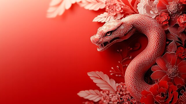 Chinese New Year.lunar new year,year of the snake.&nbsp;symbolizes the Lunar New Year of China
