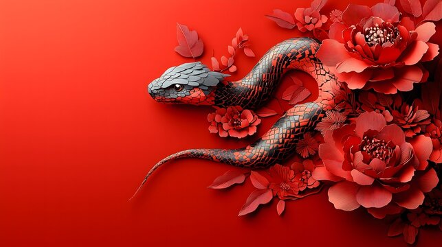 Chinese New Year.lunar new year,year of the snake.&nbsp;symbolizes the Lunar New Year of China
