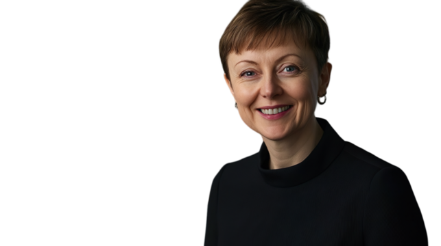 Smiling Woman With Short Hair And Casual Look Transparent Background