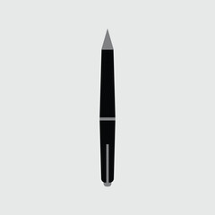 Pencil icon in trendy flat style isolated on grey background. Drawing symbol for your web site design, logo, app UI. Pen illustration in black color