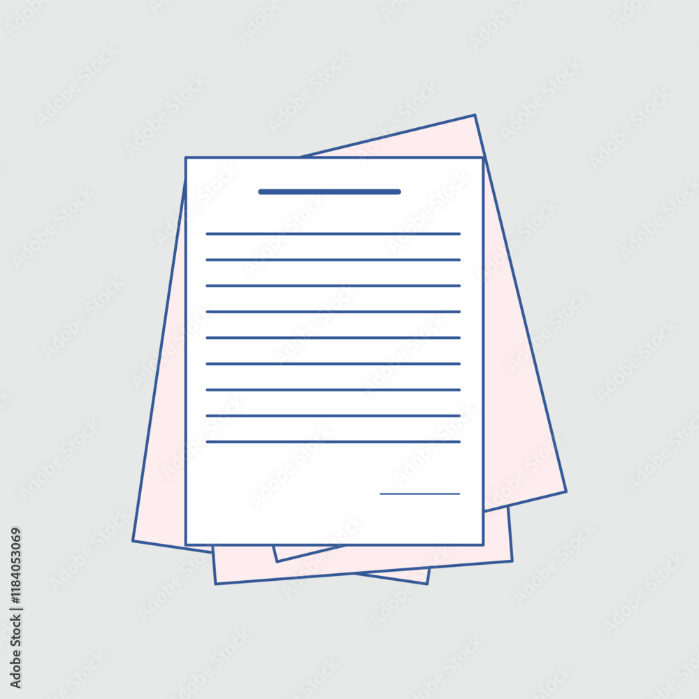 Aufkleber pile of paper document isolated icon vector illustration design . design elements illustration stack