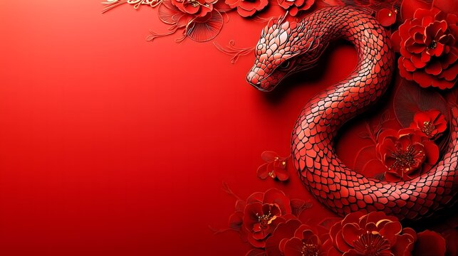 Chinese New Year.lunar new year,year of the snake.&nbsp;symbolizes the Lunar New Year of China
