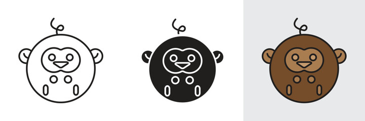 Monkey face icon. Monkey face icon illustration.