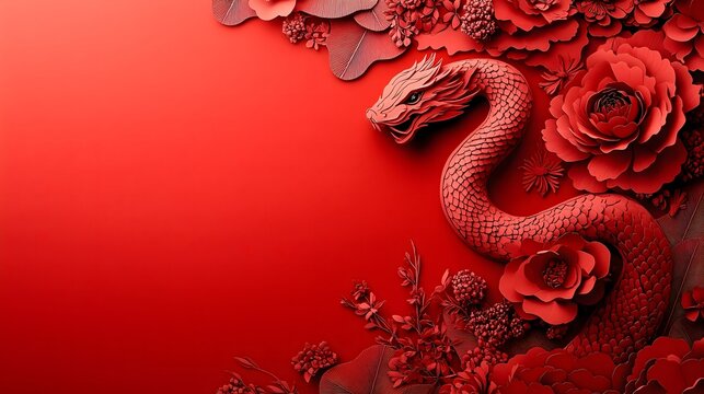 Chinese New Year.lunar new year,year of the snake.&nbsp;symbolizes the Lunar New Year of China
