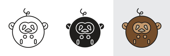 Monkey face icon. Monkey face icon illustration.