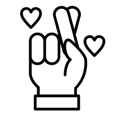 Anniversary Crossed Fingers Icon