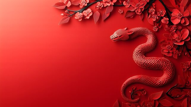 Chinese New Year.lunar new year,year of the snake.&nbsp;symbolizes the Lunar New Year of China
