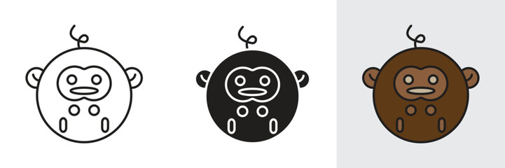 Monkey face icon. Monkey face icon illustration.