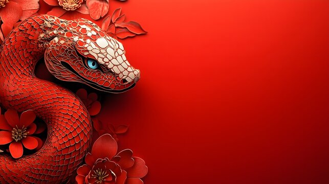 Chinese New Year.lunar new year,year of the snake.&nbsp;symbolizes the Lunar New Year of China
