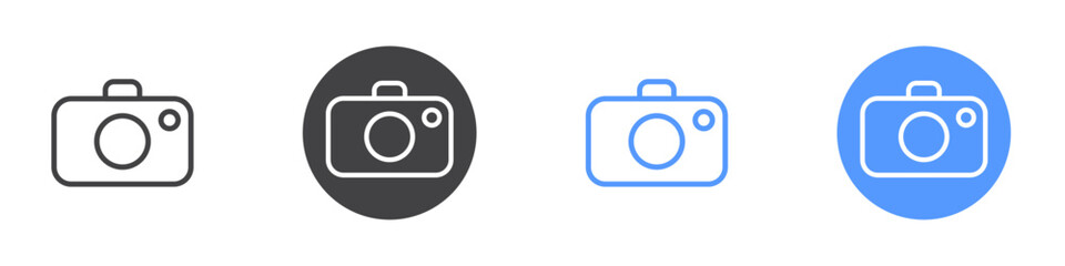 Camera icon vector symbol outline sign