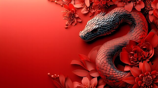 Chinese New Year.lunar new year,year of the snake.&nbsp;symbolizes the Lunar New Year of China
