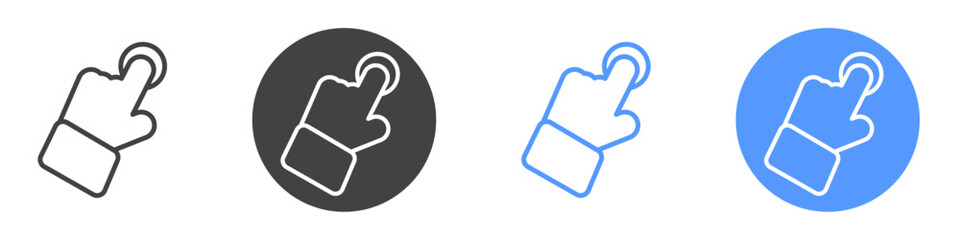 Click icon vector symbol outline sign