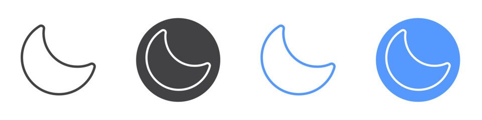 Darkmode icon vector symbol outline sign