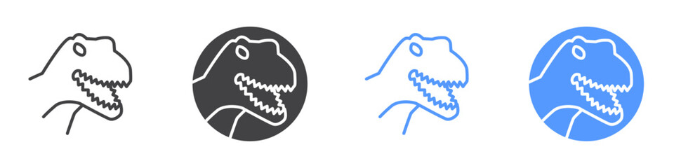 Dinosaur icon vector symbol outline sign