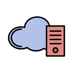 Fototapeta premium Cloud Computing Icon Design