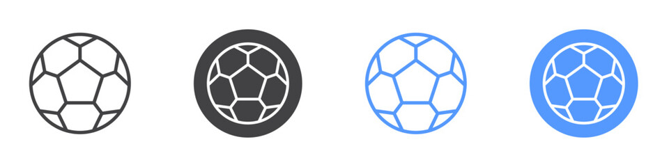 Obraz premium Football icon vector symbol outline sign