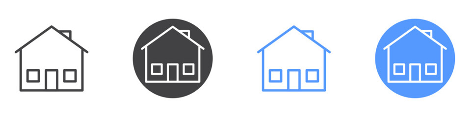 Home icon vector symbol outline sign