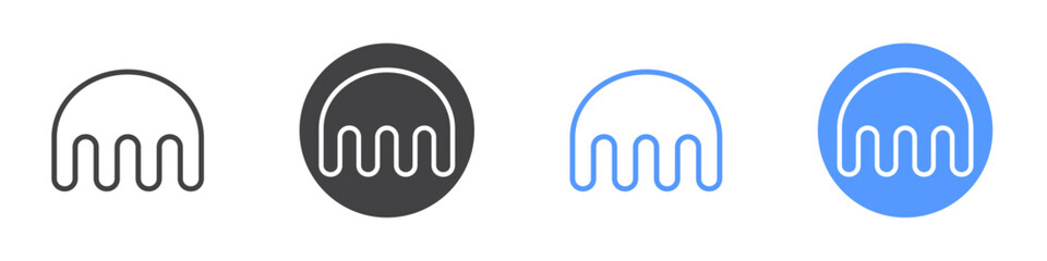 Kraken icon vector symbol outline sign