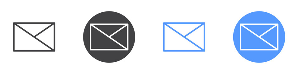 Mail icon vector symbol outline sign