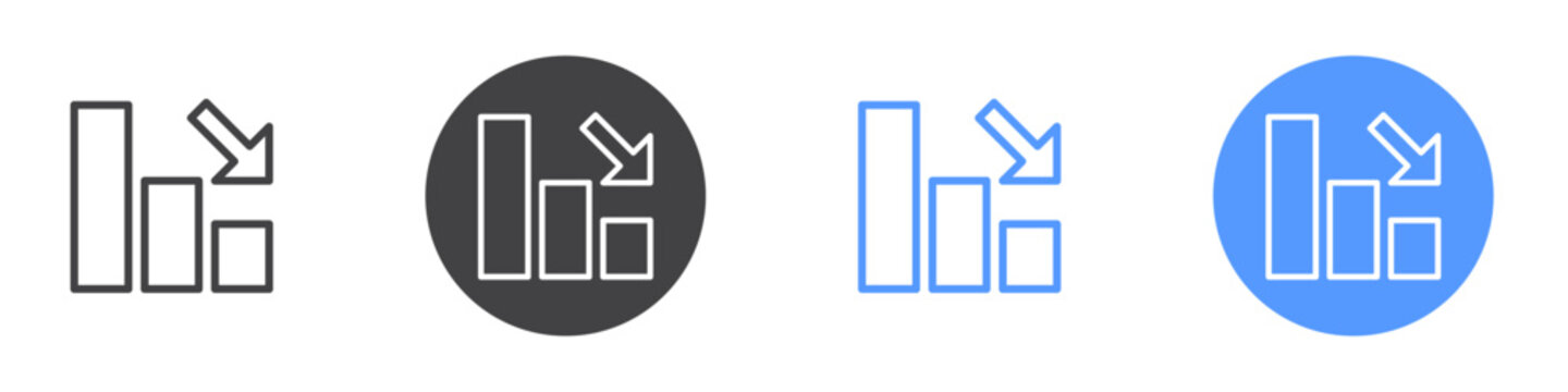 Negative dynamic icon vector symbol outline sign