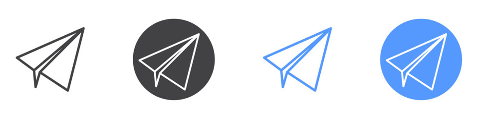 Paper plane icon vector symbol outline sign