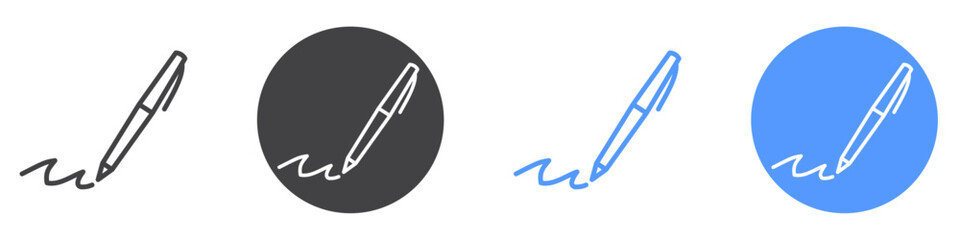 Pen icon vector symbol outline sign