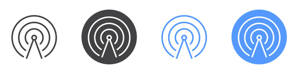 Podcast icon vector symbol outline sign