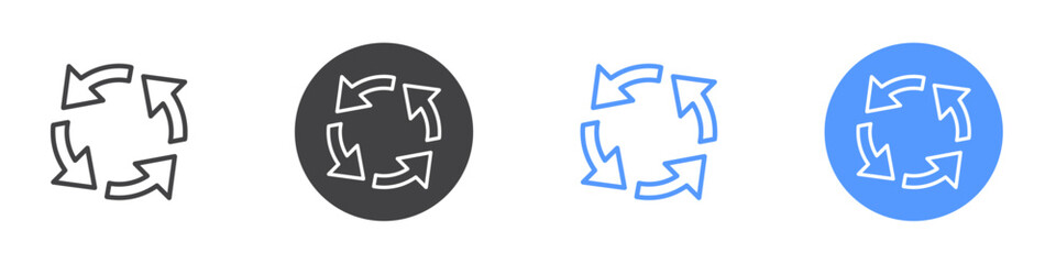 Process icon vector symbol outline sign